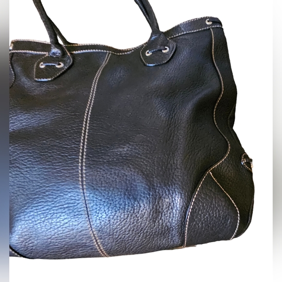 The Sak Handbags - The Sak Pink Label- Large Black Pebble Leather Boho Shoulder Bag